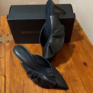 Rebecca Minkoff Black Ruffle Heels